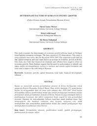 Sumber daya alam faktor utama yang mempengaruhi perkembangan ekonomi suatu negara 2. Pdf Determinant Factors Of Korean Economic Growth