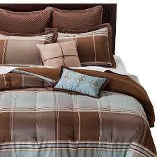 Chic home clayton 10 comforter pintuck pieced block embroidery bed in a bag with sheet set blue, king, brown amazon on sale for $104.45 original price $217.00 $ 104.45 $217.00 Brown Daniel Comforter Set 8pc Target