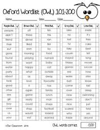 Oxford Sight Words 0 300 Checklist Bundle Sight Words