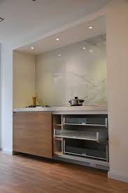 New Showroom M3 Rotating Table Wide Front Drawers Inline Sliding Doors For Both Base And Wall Cabinet Hidden Under Modern Kitchen Wall Cabinet Home Decor