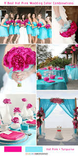 11 Best Hot Pink Wedding Color Combinations Ideas Teal Wedding Colors Pink Wedding Colors Hot Pink Wedding Colors