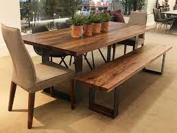 Solid wood dining table offered in many most of dining tables come with matching servers and dining cabinets. Industrial Style Dining Table In Solid Walnut Or Birch Wood And Metal Legs Fro Industrial Style Dining Table Wood Dining Table Modern Industrial Style Kitchen