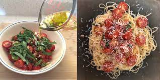 Add the pasta to the bowl with the marinated tomatoes. Ina Garten S Summer Pasta Dish With Tomatoes Is Easy To Make