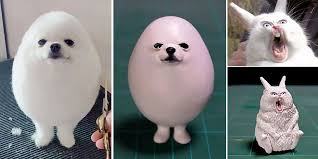 Sculptor Turns Popular Animal Photos Into Funny Meme Sculptures Funny Animals Mythical Creatures Art Animals