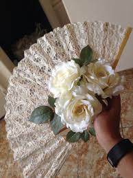 Incorporate this floral into a bouquet of wildflowers for a delicate and romantic touch. Bridal Fan Bouquet Diy Bridesmaid Bouquet Wedding Fans Diy Wedding Bouquet