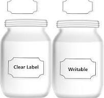 Besttile Transparent Clear Stickers Labels with Black Border,Removable  Waterproof Transparent Jars Labels in Assorted Sizes for Jars,Storage ...