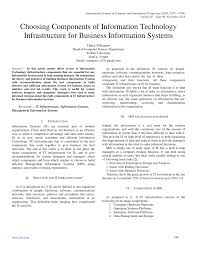 In order to maintain and access the database you will need a dbms (database management system). Pdf Choosing Components Of Information Technology Infrastructure For Business Information Systems