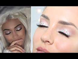 This next angel idea is a unique and pretty one. Kylie Jenner Snow Angel Halloween Crystal Eye Makeup Youtube