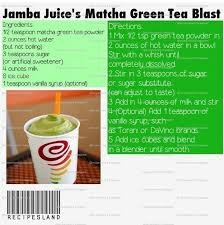 Green Tea Blast Jamba Juice Recipes Jamba Juice Matcha Green Tea Recipes