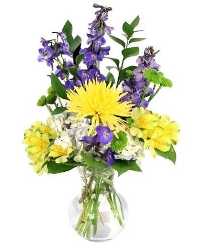 Serene Optimism Vase Arrangement in Cheney, KS - Cleo's Flower Shop