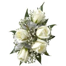 White Spray Rose Corsage Deltona Orange City Debary Lake Helen Florist Enchanted Blooms