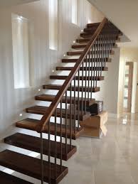 White painting wood treas with led light. 16 Floating Stairs Ideas Floating Stairs Modern Stairs Stairs