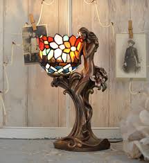 Tiffany Lampe Jugendstil Tischleuchte Frauenfigur Tischlampe