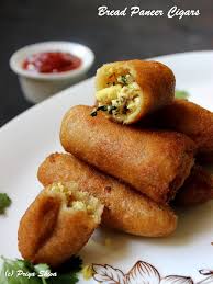 Bread Paneer Cigars Priya Kitchenette Veg Snacks Indian Snack Recipes Indian Food Recipes Vegetarian
