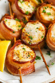 This easy recipe requires just 5 simple ingredients. Bacon Wrapped Scallops Broil Grill Or Air Fry Spend With Pennies