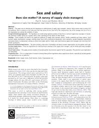 The dental industry is continuously evolving as new technology and marketing trends come to the forefront. Pdf Sex And Salary Does Size Matter A Survey Of Supply Chain Managers
