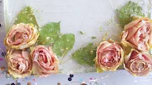 Petals get a bit transparent and tend to fold an stick together. Amazing Tray Of Flowers And Epoxy Resin Youtube