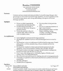 Helen has recently completed the bachelor of. Food And Beverage Director Resume