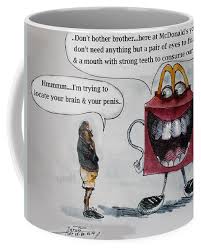 Mcdonalds, kenco, coffee, cups, clean, purple, orange, dated. Mcdonald S New Mascot Coffee Mug For Sale By Ylli Haruni