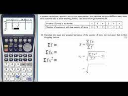 How To Use A Casio Graphical Calculator To Find Standard Deviation Standard Deviation Calculator Graphing Calculator