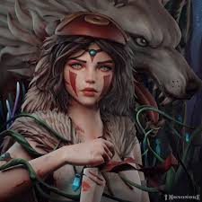 Unfortunately, disney has mostly stopped creating 2d cartoon drawing styles recently, but there are still some examples of this more refined art style like: Miyazaki Ru On Twitter Princess Mononoke Art Mononoke Hime Wallpapers 3d Stylized