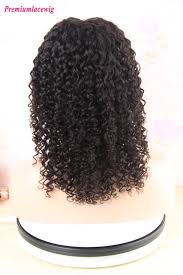 mongolian curly hair full lace wig 16inch