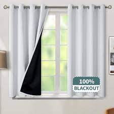 Amazon Com Bgment Thermal Insulated 100 Blackout Curtains For Bedroom With Black Liner Double Layer Fu Grommet Curtains Curtains Insulated Blackout Curtains