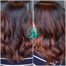 Dark Brown And Cinnamon Balayage Greenville Hair Salon Balayage In Greenville Color By Virginia Cinnamon Hair Colors Biolage Hair Cinnamon Hair