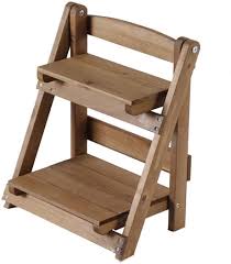 Vintage davidson small wooden step ladder stool plant stand 2 steps 22 rustic. Teckpeak Wooden Ladder Shelf Wooden Plant Stands Indoor Plant Ladder Stand Small Wooden Ladder Shelf Amazon Co Uk Garden Outdoors