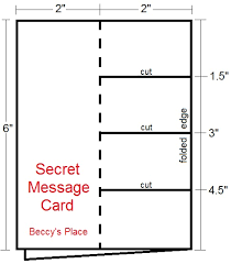 Use a fastener to attach the circles to the card so that they still spin. Beccy S Place Tutorial Secret Message Cards