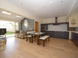 open plan kitchen dining and living
