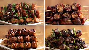 Japanese Grilled Skewers 4 Ways Kushiyaki Food Recipes Tasty