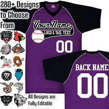 Black And White Baseball Jersey Excited To Share The Latest Addition To My Etsy Shop Purple Black And White Custom Baseball Jersey W Custom Baseball Jersey Toddler Football Football Onesie