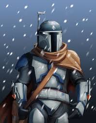 OC Mandalorian Dini Cirl, former 501st/332nd veteran adopted into Clan Cirl  (artwork done by arthurfelipe.art
