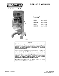 Hobart sales and service grand rapids sells commercial food service equipment. Service Manual Manualzz