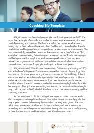 It contains 106 forms, templates and more that every head football coach needs. Personal Coach Biography Golden Rules To Sell Yourself