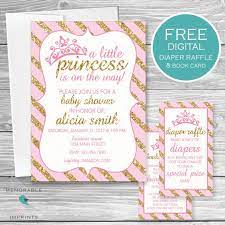 Princess Baby Shower Invitation Pink And Gold Princess Baby Shower Baby Shower Invitations Princess Baby Shower Invitation Printable Baby Shower Invitations