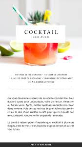 L'alcool vous est interdit pour diverses raisons et vous souhaitez participer malgré tout à la fête ? Recette Cocktail Rio Peekitmagazine
