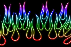 Rainbow Neon Flames Huawei U7519 Skin Istyles