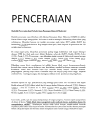Kajian kes perceraian di malaysia. Penceraian