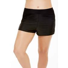 Time And Tru Women S Plus Size Full Coverage Shirred Swim Shorts Walmart Com Swim Shorts Plus Size Swim Plus Size