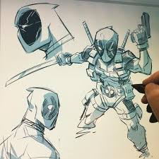 Warming Up With Some Deadpool Deadpool Sketches Mangastudio Dereklaufman Sketches Body Sketches Manga Studio