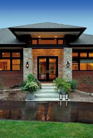 15 Irresistible Contemporary Entrance Designs You Wont Turn Down Contemporarystylehomedecorating Prairie Style Houses Facade House House Designs Exterior