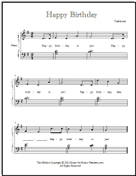 Happy Birthday Free Sheetmusic For All Instruments And Voice Easy Sheet Music Happy Birthday Song Happy Birthday Music