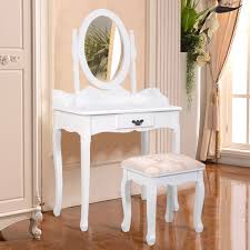 The furniture is certainly our dressing table with a simple but stylish design! Vanity Wood Makeup Dressing Table Stool Set Jewellery Desk W Drawer Mirror By Apontus Shop Online For Homeware In The United Arab Emirates