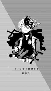 Black And White Anime Wallpaper Mha Bnha Sperrbildschirm Todoroki Shouto Papierkunst Eindrucksvolle Arbeiten Der Besten Papierkunstler Hero Wallpaper Anime Cute Anime Wallpaper