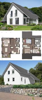 Modernes Massivhaus Schlusselfertig Grundriss Mit 4 Zimmer Wintergarten Satteldach Architektur Haus Bauen Ideen Einfamil Massivhaus Town Country Haus Haus