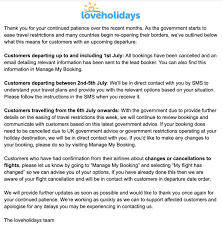 Loveholidays On Twitter Hi Everyone Please See Below For The Latest Update Regarding Holiday Cancellations For Further Information And Answers To Questions You May Have At This Time Please Visit Https T Co 4o7td05nxw Https T Co Wiwya1lhc7