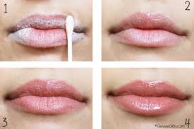 makeup and skin with lip makeup step by