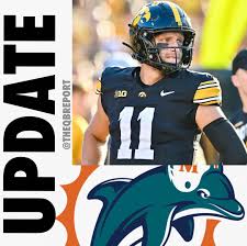 The Miami #Dolphins are signing UDFA former #Iowa quarterback Mark Gronowski.  #nfl #nflfootball #nflnews